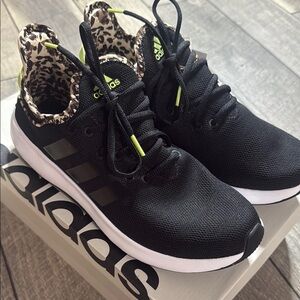 adidas Cloudfoam Pure Black Leopard W- Sz 10